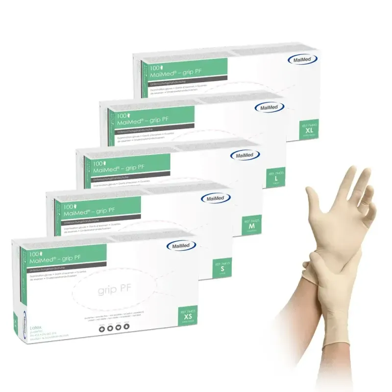 Latex Handschuhe 100 Stück - Größe M