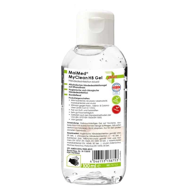 MaiMed MyClean® HB Gel Händedesinfektion biozid – 100 ml