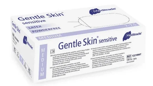 Meditrade Gentle Skin sensitive, Latexhandschuhe - Größe M