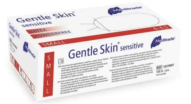 Meditrade Gentle Skin sensitive, Latexhandschuhe - Größe S